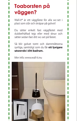 Första hemsidan, montern och annonsen